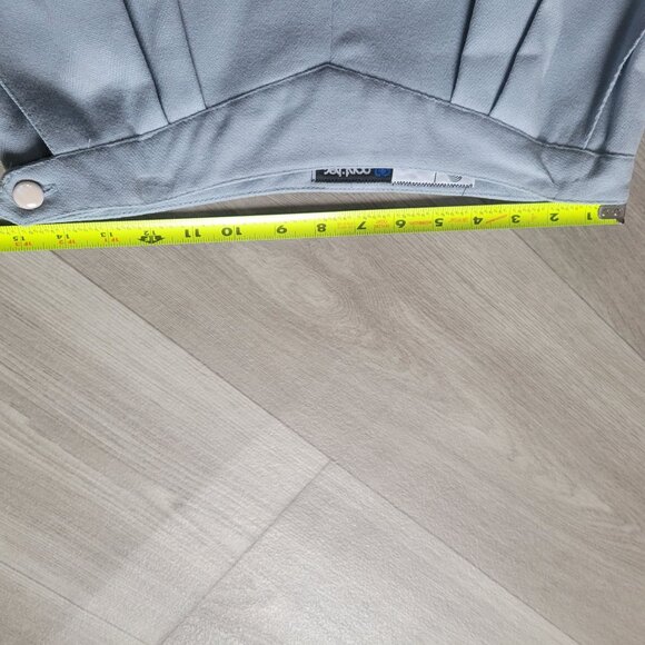 Vintage Pant Her Womens Light Blue Pleated Wool Blend Knee-Length Skirt Button W - Picture 7 of 8